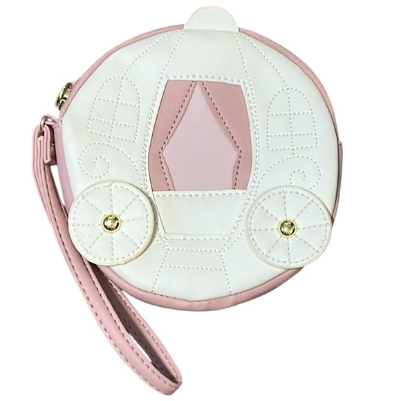 Luv Betsey Johnson Rare Princess Carriage Wristlet Bag Crean and Pink - Picture 1 of 12